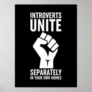 Póster Los introvertidos se unen por separado en sus prop