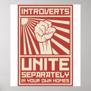 Póster Los introvertidos se unen por separado en sus prop