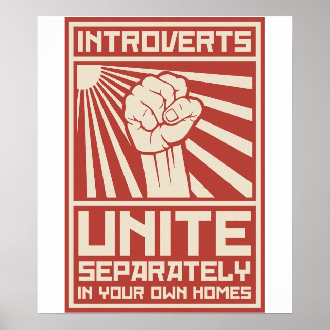 Póster Los introvertidos se unen por separado en sus prop (Frente)