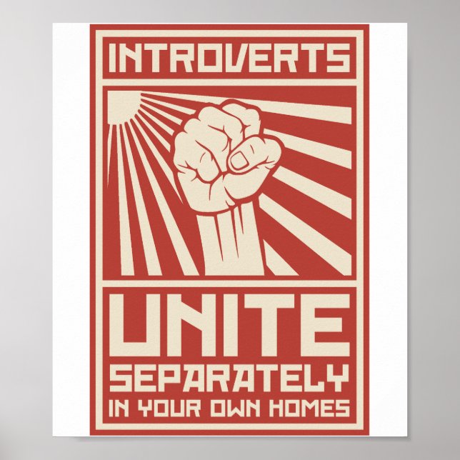 Póster Los introvertidos se unen por separado en sus prop (Frente)
