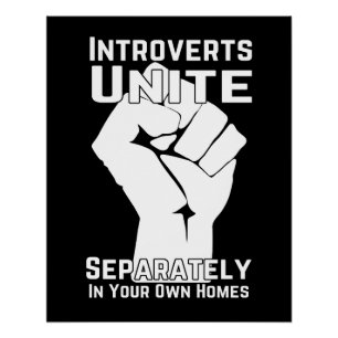 Póster Los introvertidos se unen por separado en sus prop