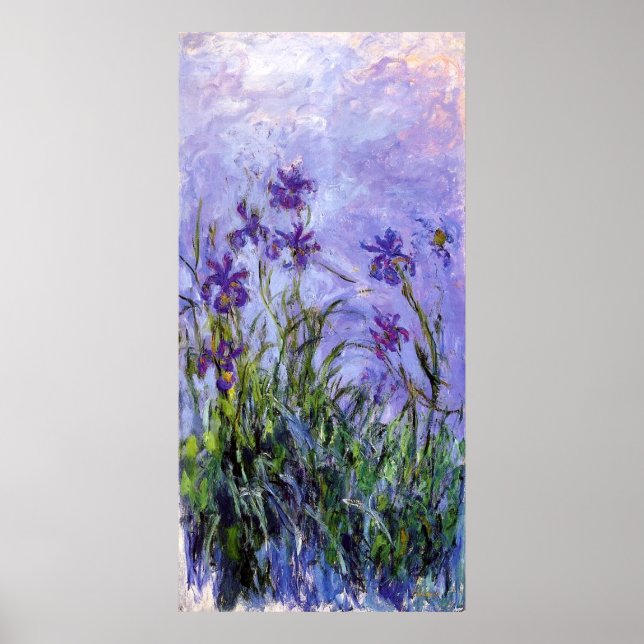 Póster Los irisis líacos de Monet (Frente)