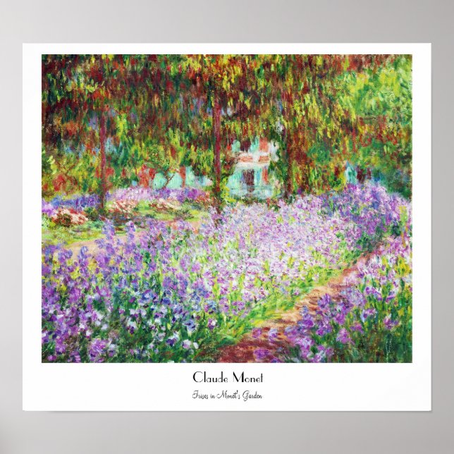 Póster Los irlandeses en el jardín de Monet Claude Monet (Frente)