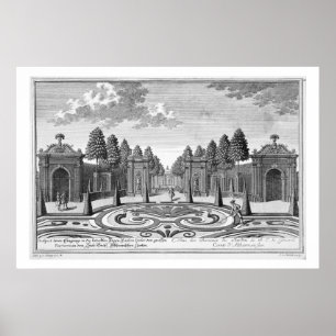 Póster Los jardines de la cuenta Althan, Viena, de