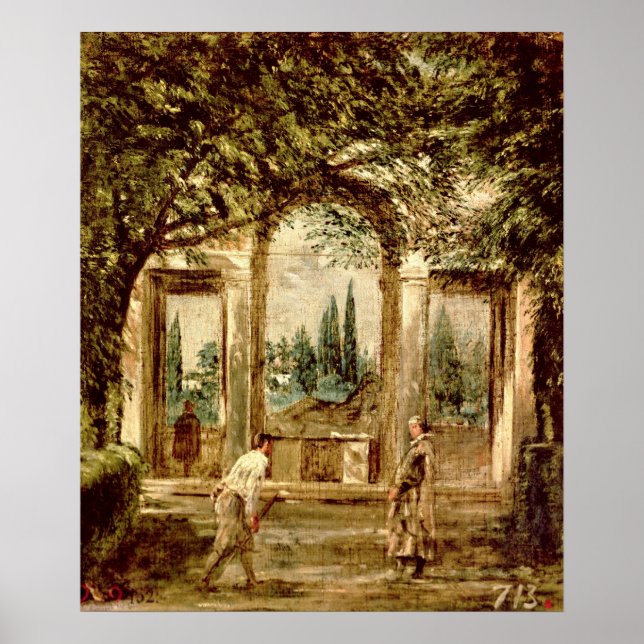 Póster Los jardines de la Villa Medici en Roma (Frente)