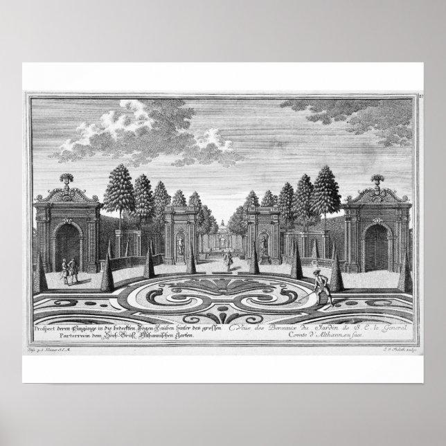 Póster Los jardines del conde Althan, Viena, de 'Vorstel (Frente)