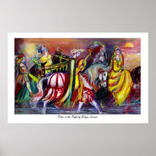 Póster Los jinetes de la noche