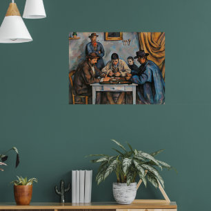 Póster Los jugadores de cartas   Paul Cezanne  