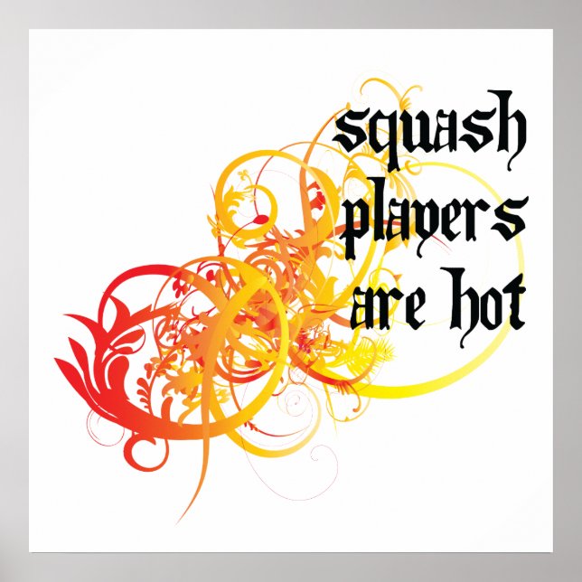 Póster Los Jugadores De Esquash Están Calientes (Frente)