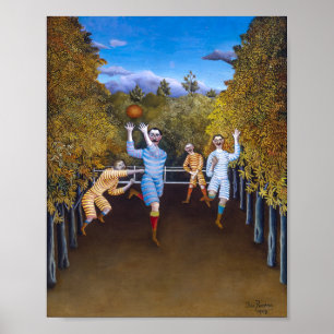 Póster Los jugadores de fútbol Henri Rousseau