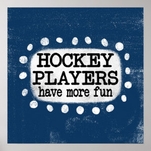 Póster Los jugadores de hockey tienen más diversión en el