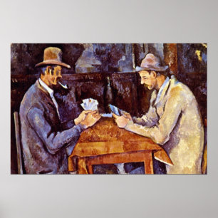 Póster Los jugadores de tarjeta de Paul Cezanne