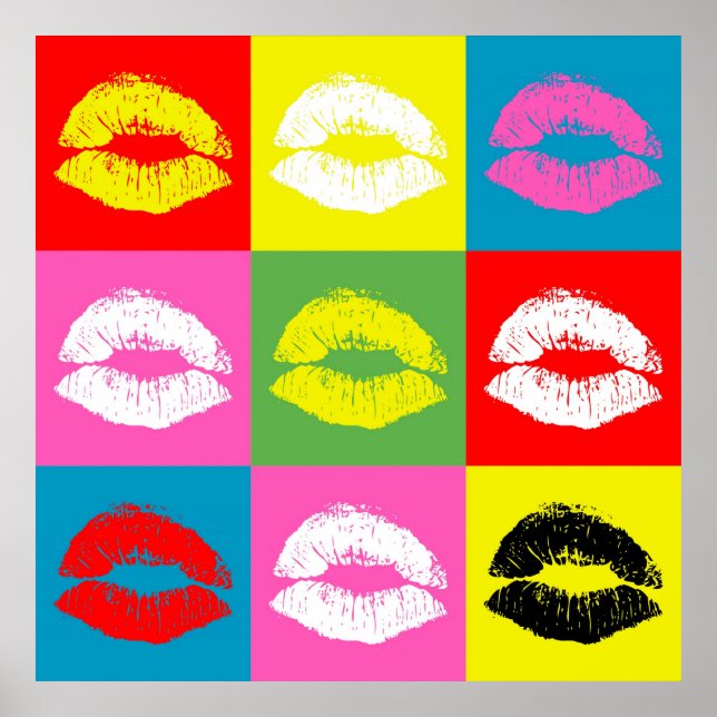 Póster Los labios coloridos (Frente)