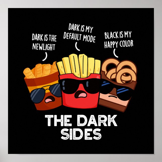 Póster Los lados oscuros Comida rápida divertida Chiste F (Frente)