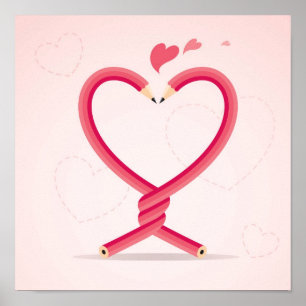 Póster Los lápices de amor