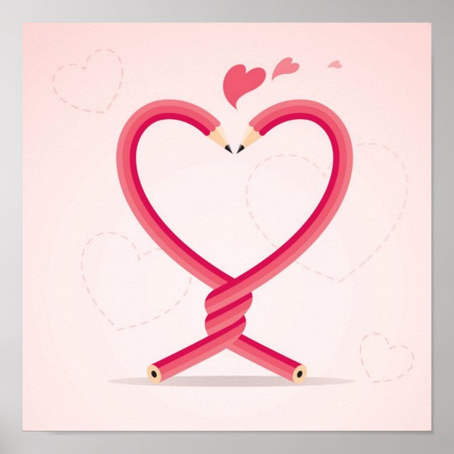 Póster Los lápices de amor (Frente)