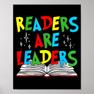 Póster Los lectores son líderes amante de los libros maes