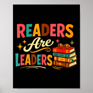 Póster Los lectores son líderes divertidos ratones de bib