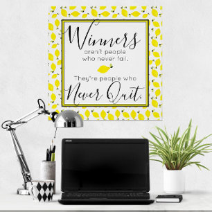 Póster Los Lemons 🍋 Ganadores Nunca Dejan De Cita Motiva