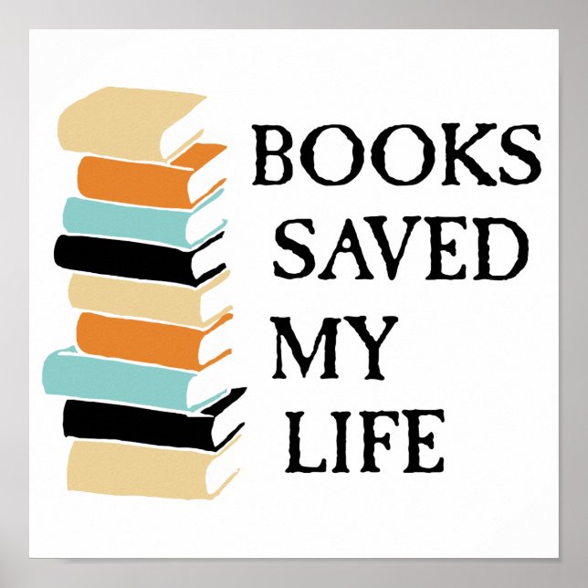 Póster Los libros salvaron mi vida (Frente)
