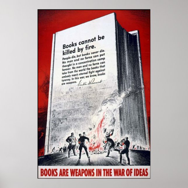 Póster Los libros son armas (Frente)