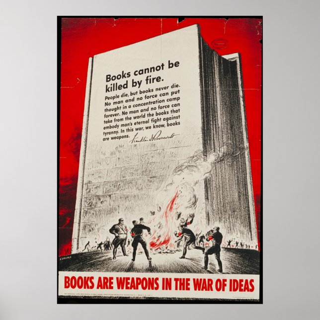 Póster Los libros son armas (Frente)