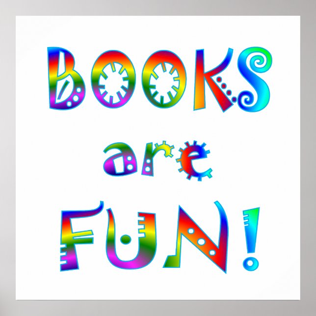 Póster Los libros son divertidos - a partir de $11.80 (Frente)