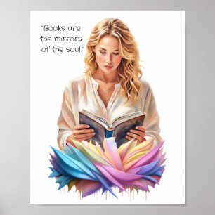 Póster Los libros son espejos del alma