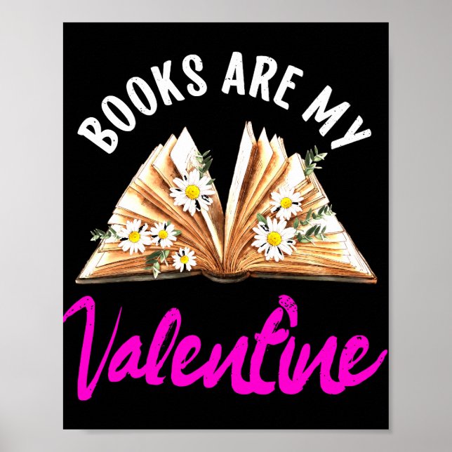 Póster Los libros son mi biblioteca Día de San Valentín d (Frente)