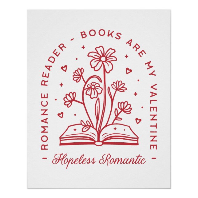 Póster Los libros son mi libro romántico sin esperanza de (Anverso)