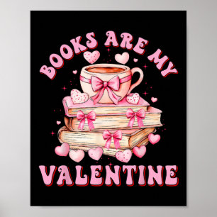 Póster Los Libros Son Mi Valentina Profesora Niños Retro
