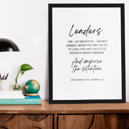 Póster Los Líderes Son Por Definición Los Responsables De