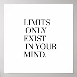 Póster Los límites sólo existen en tu mente