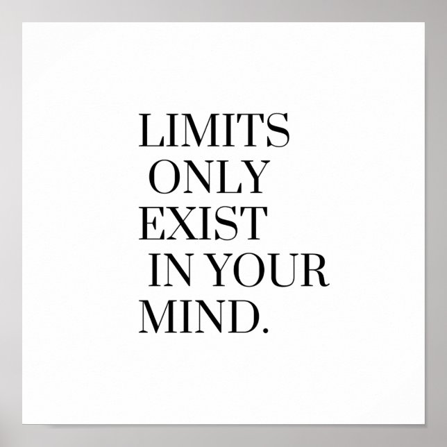 Póster Los límites sólo existen en tu mente (Frente)
