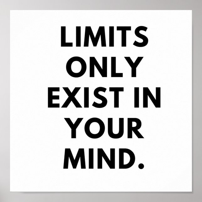 Póster Los límites sólo existen en tu mente (Frente)