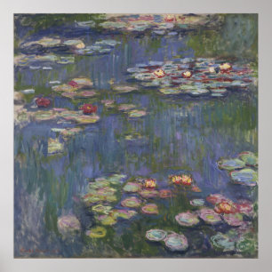 Póster Los lirios de agua de Claude Monet