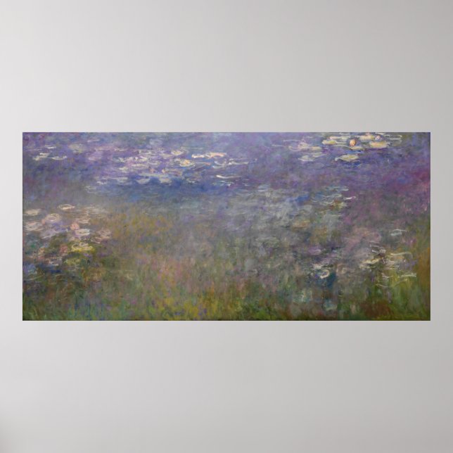 Póster Los lirios de agua de Claude Monet (Frente)