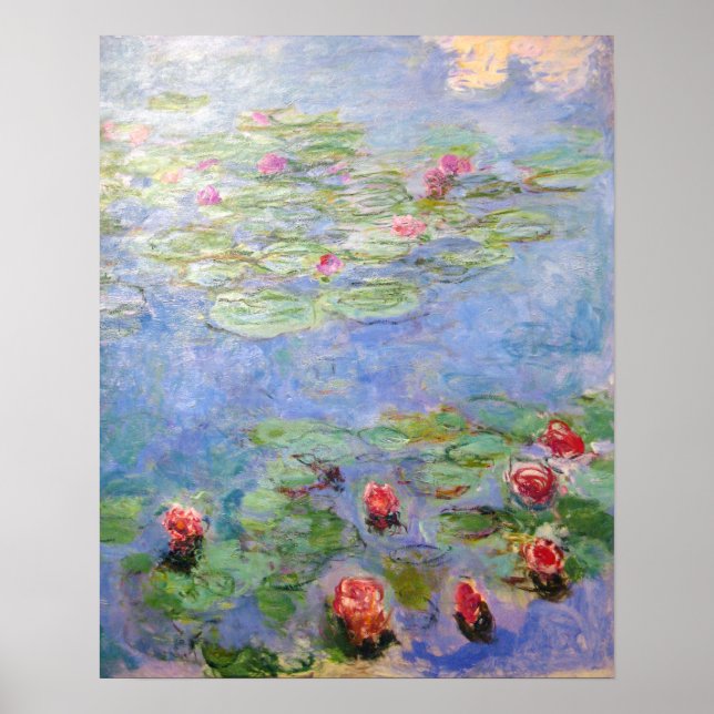 Póster Los lirios de agua de Claude Monet (Frente)