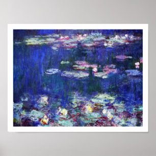 Póster Los lirios de agua del impresionista pintor Claude