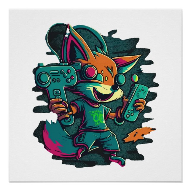 Póster Los lobos juegan juegos (Anverso)