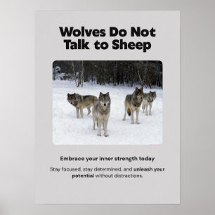 Póster Los lobos no hablan con el Poster motivacional de 