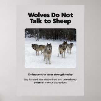 Póster Los lobos no hablan con el Poster motivacional de