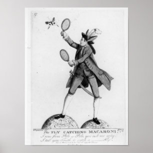 Póster Los macarrones de cogida de la mosca
