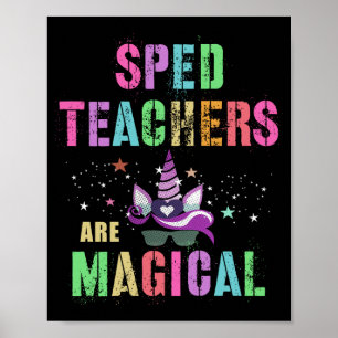 Póster Los maestros divertidos de educación especial son 