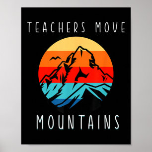 Póster Los maestros mueven montañas, cita motivacional pa