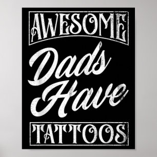 Póster Los Maravillosos Papás Tattooed Dad Funny Fathe