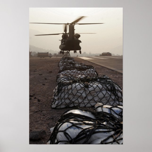 Póster Los marines unen cargas de sling (Frente)