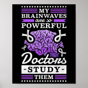 Póster Los médicas estudian mis poderosas ondas cerebrale