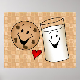 Póster Los mejores amigos, las cookies aman la leche