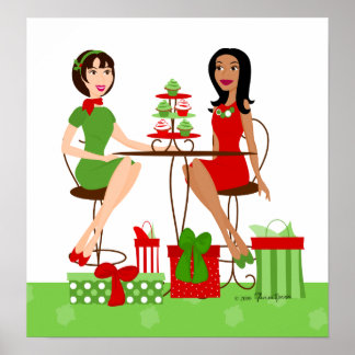 Póster ¡Los mejores amigos y pasteles y Navidades!